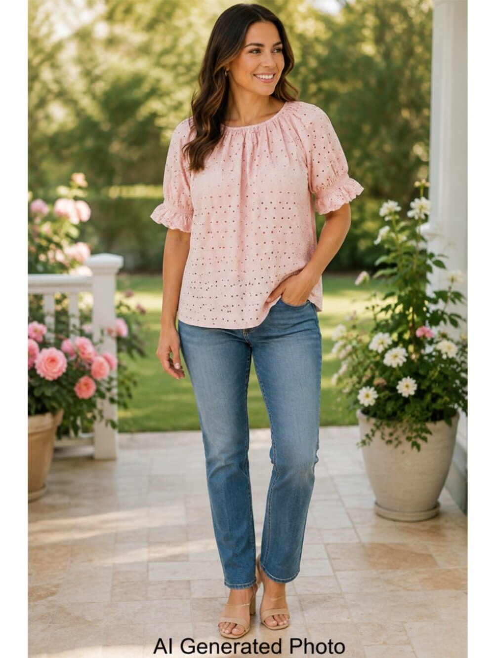 Universal Thread Eyelet Top Size Medium NWT